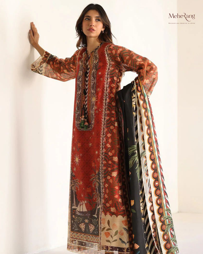 Qala - 3 piece suit (Red)