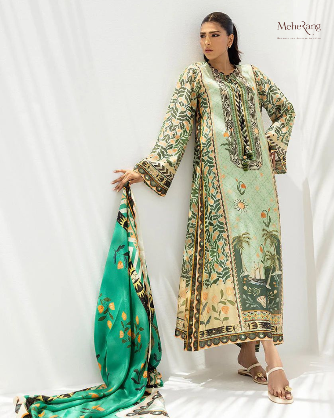Qala - 3 piece suit (Green)