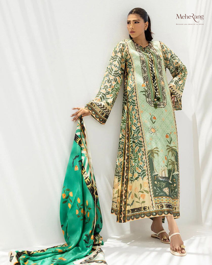 Qala - 3 piece suit (Green)